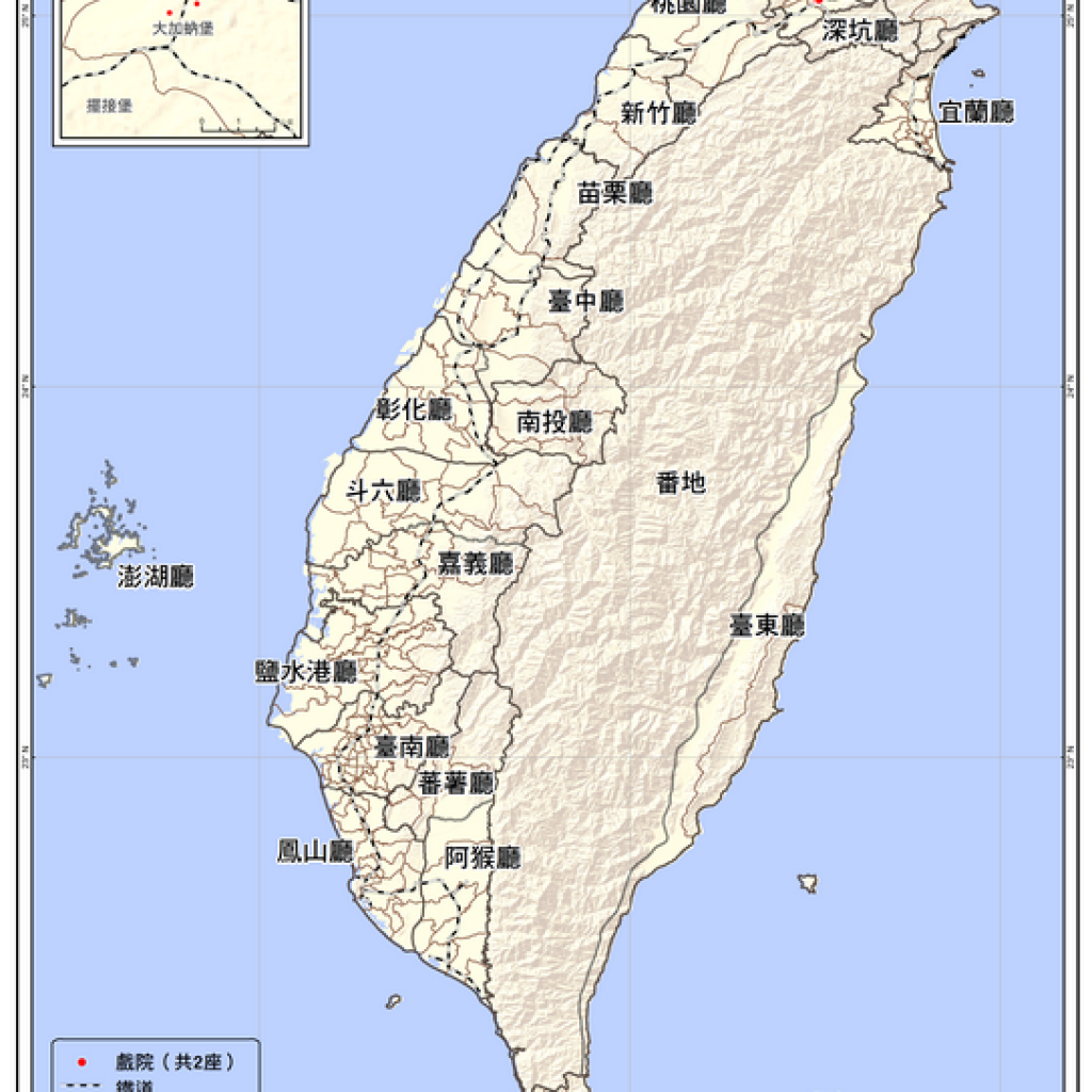 臺灣全島戲院分佈圖（1895-1899）
